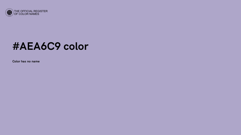 #AEA6C9 color image