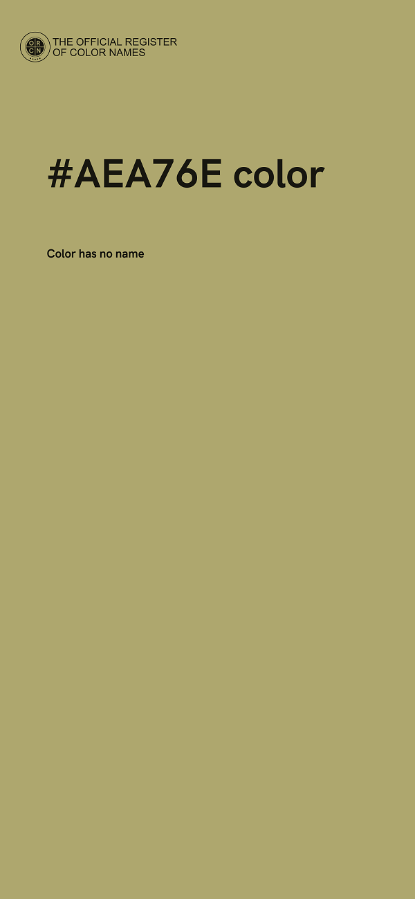 #AEA76E color image