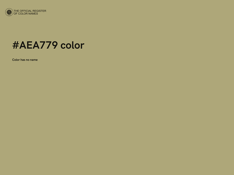 #AEA779 color image