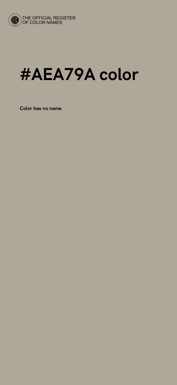 #AEA79A color image