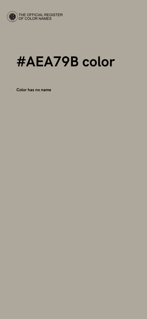 #AEA79B color image