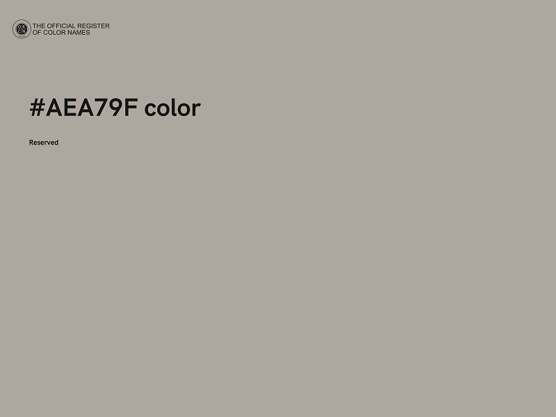 #AEA79F color image