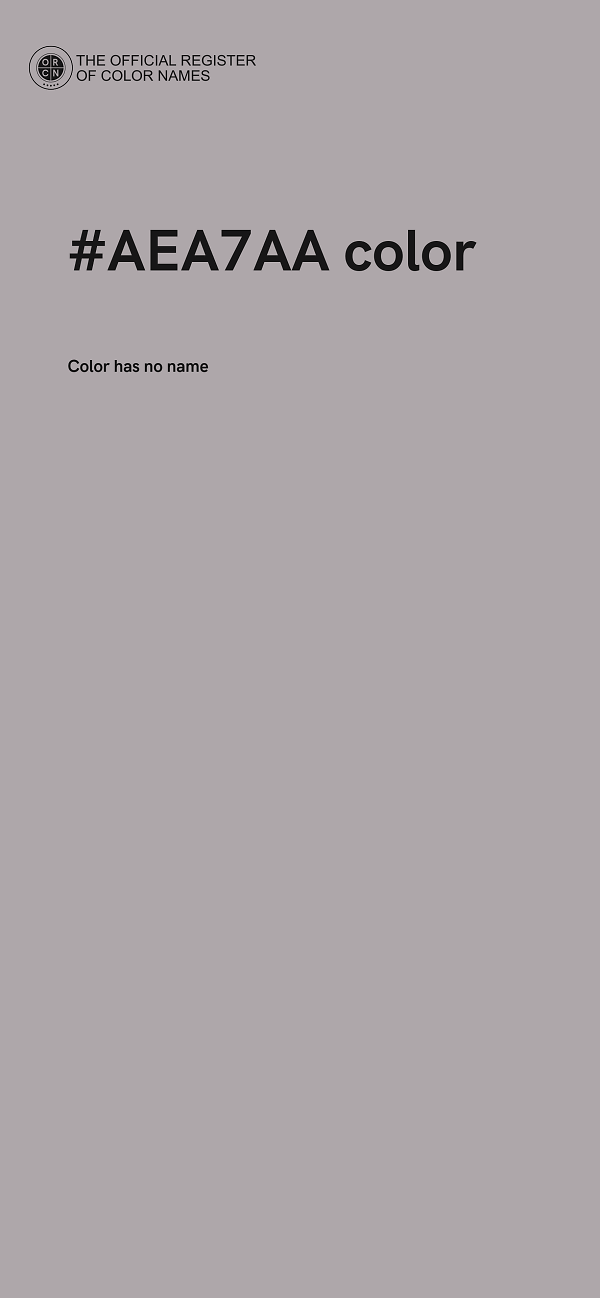 #AEA7AA color image