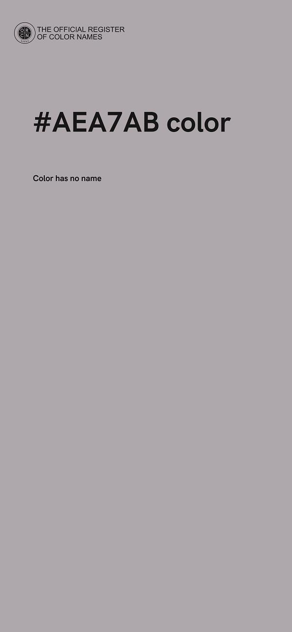 #AEA7AB color image