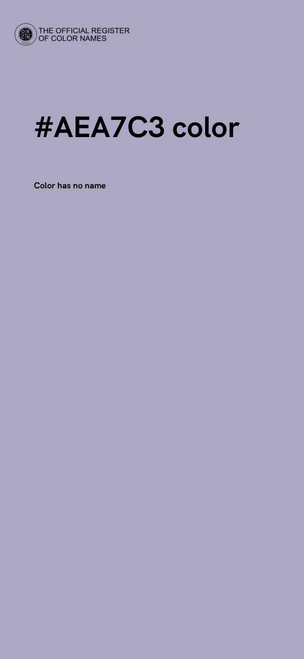 #AEA7C3 color image