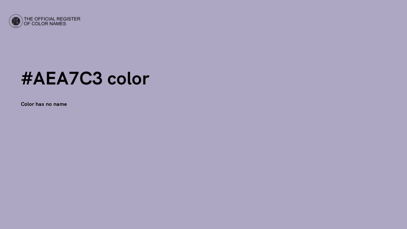#AEA7C3 color image