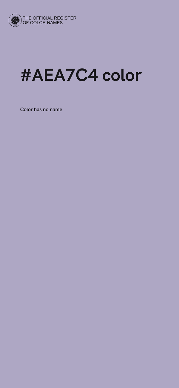 #AEA7C4 color image