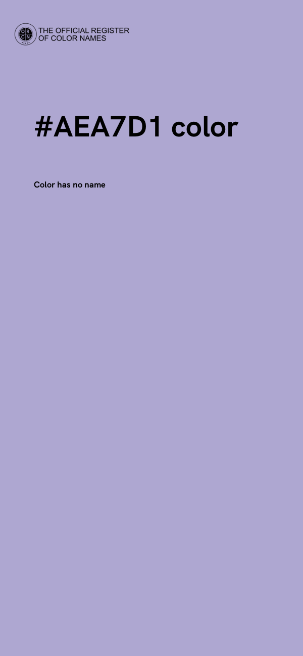 #AEA7D1 color image