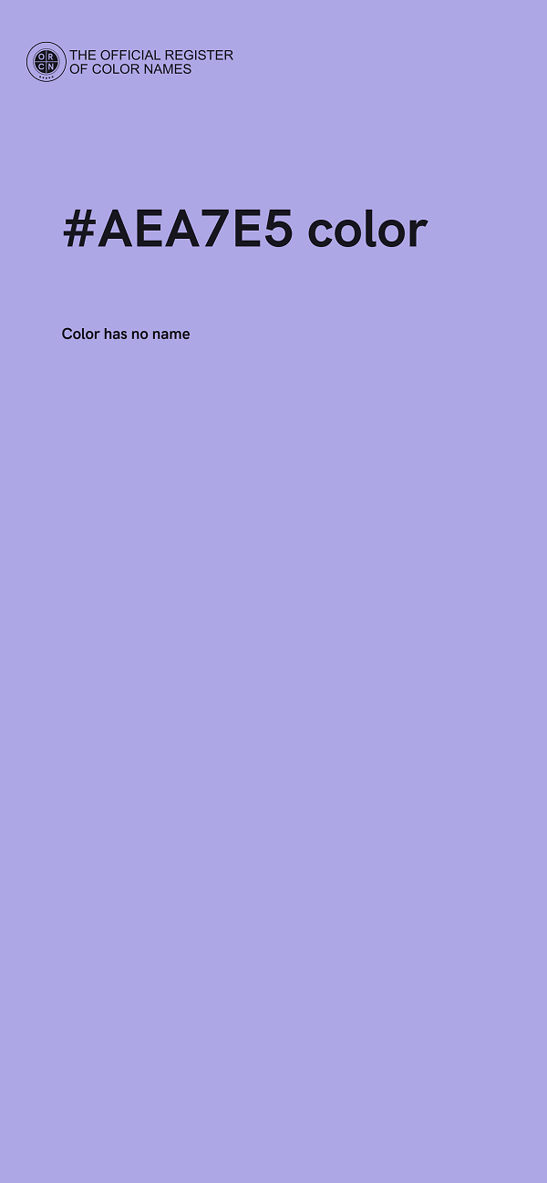 #AEA7E5 color image
