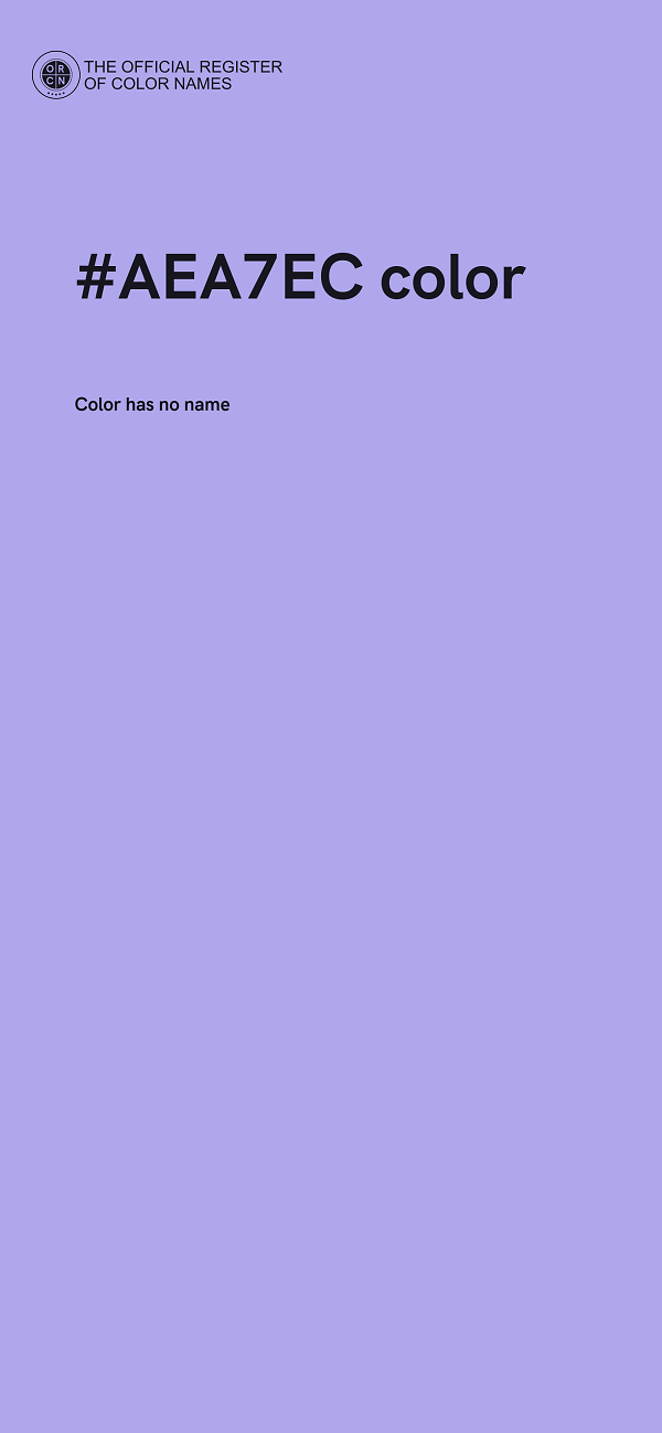 #AEA7EC color image