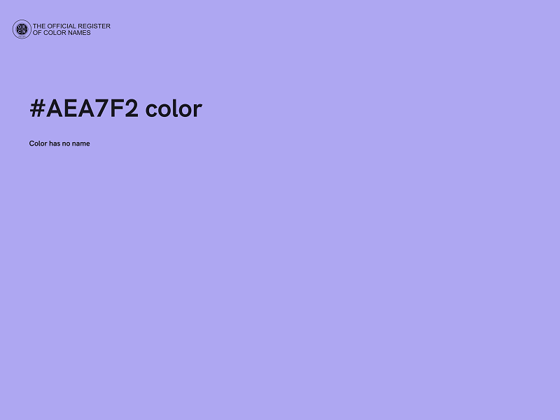#AEA7F2 color image