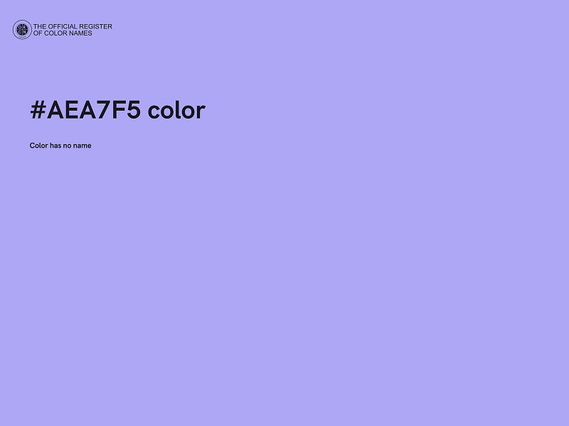 #AEA7F5 color image