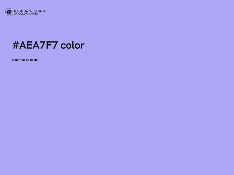 #AEA7F7 color image