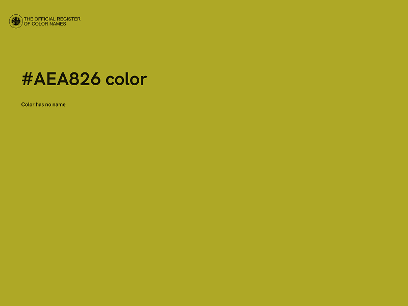 #AEA826 color image