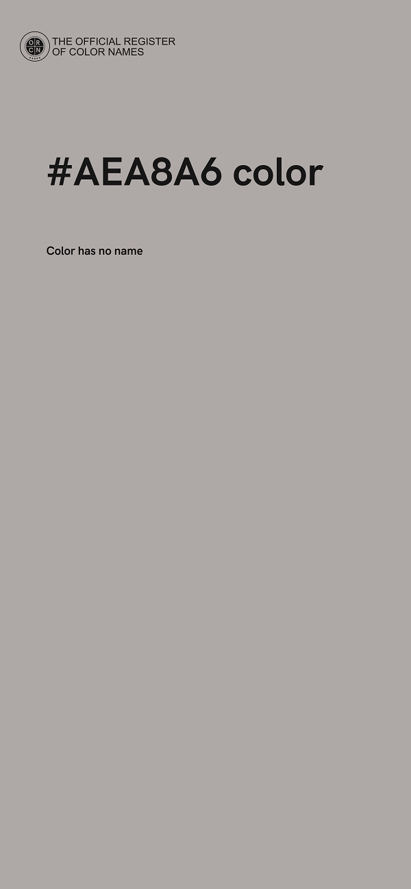 #AEA8A6 color image