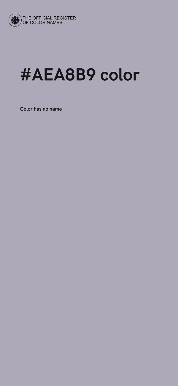 #AEA8B9 color image