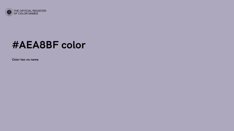 #AEA8BF color image