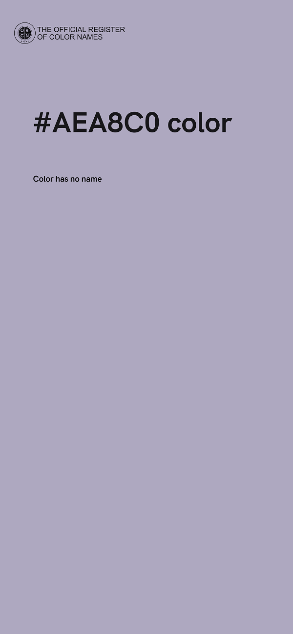 #AEA8C0 color image