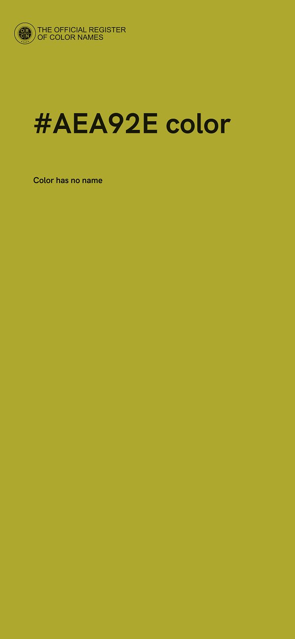 #AEA92E color image