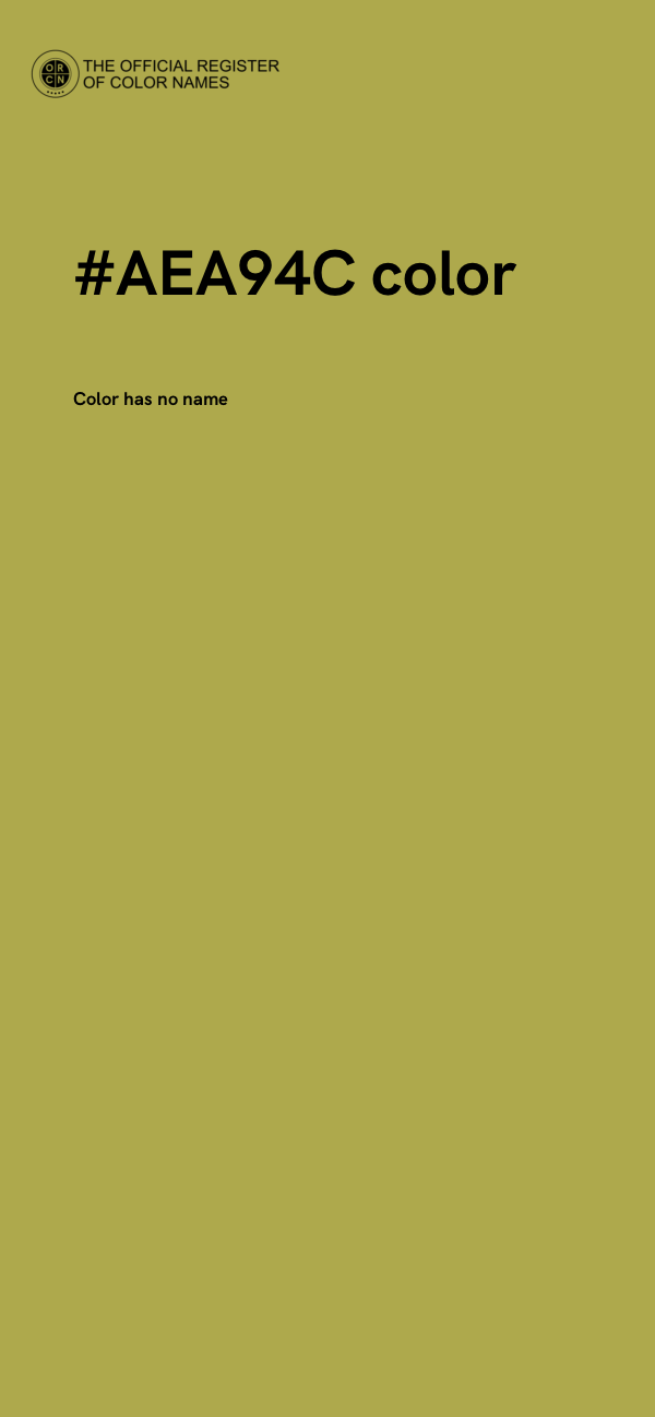 #AEA94C color image