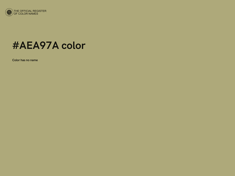 #AEA97A color image