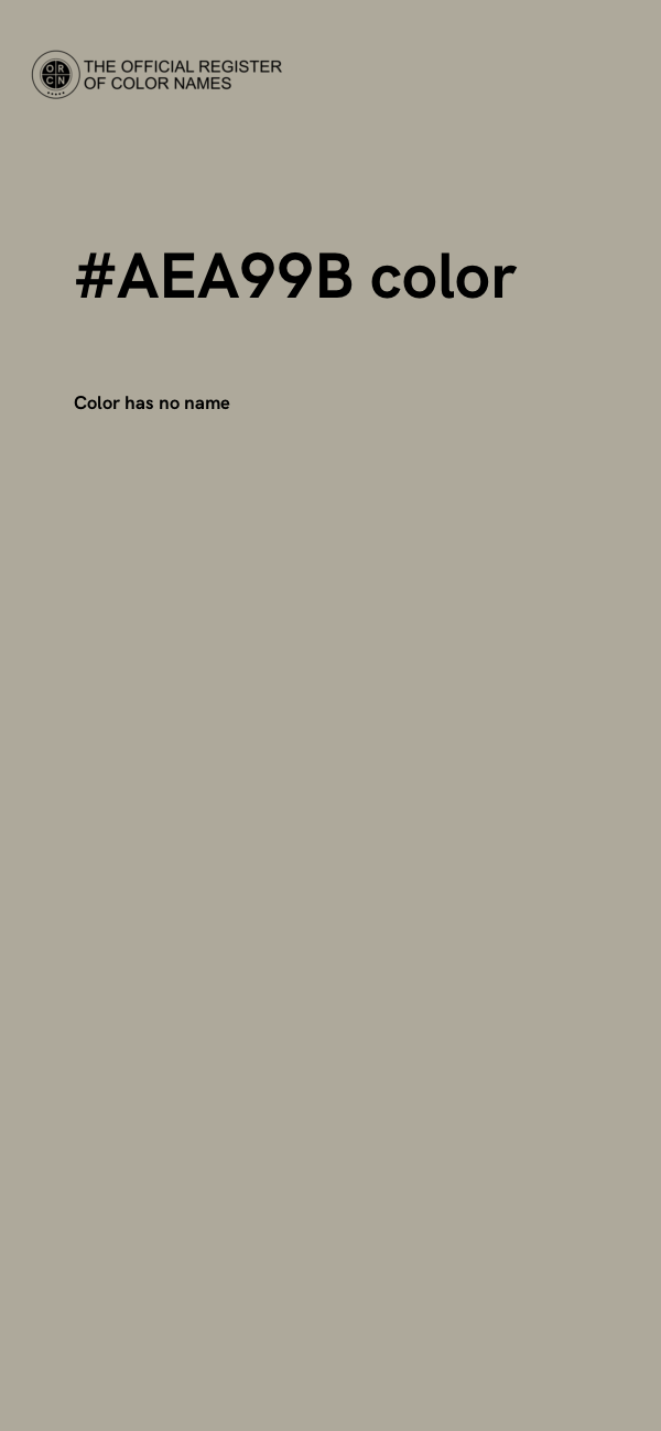 #AEA99B color image