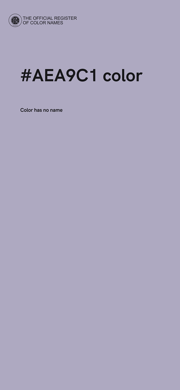#AEA9C1 color image