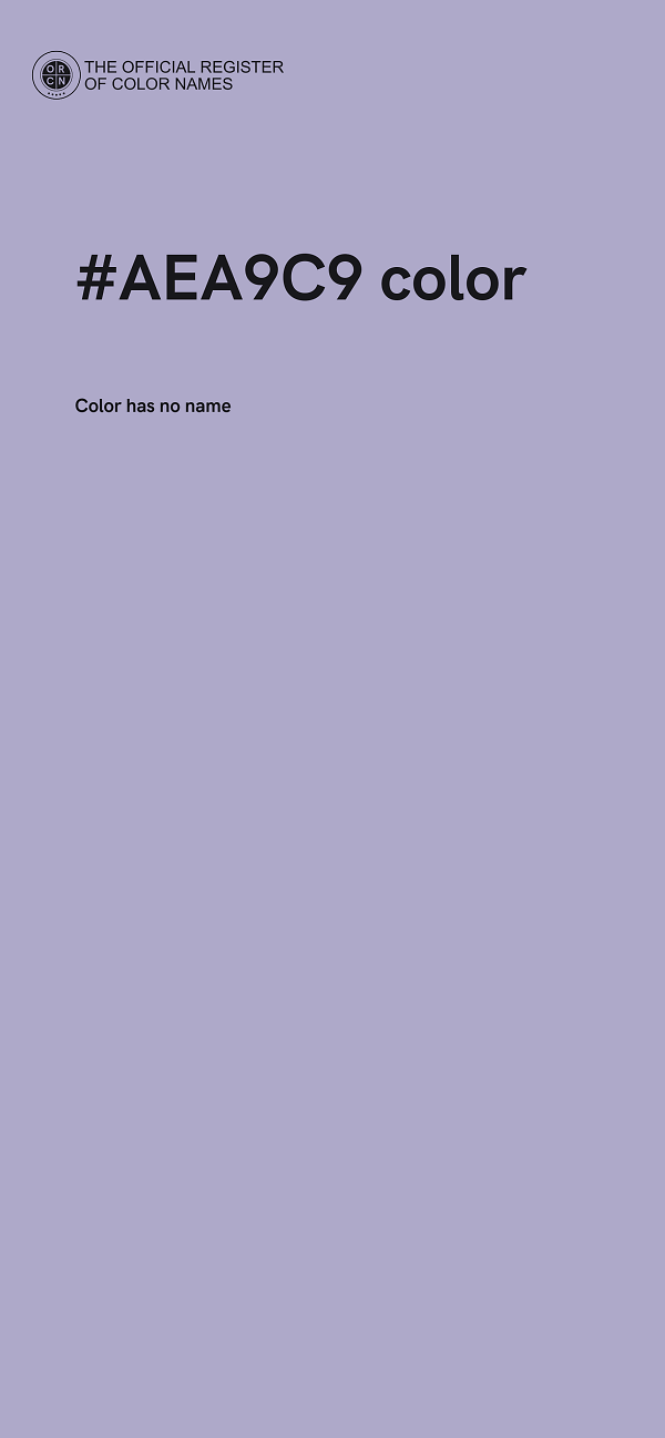 #AEA9C9 color image