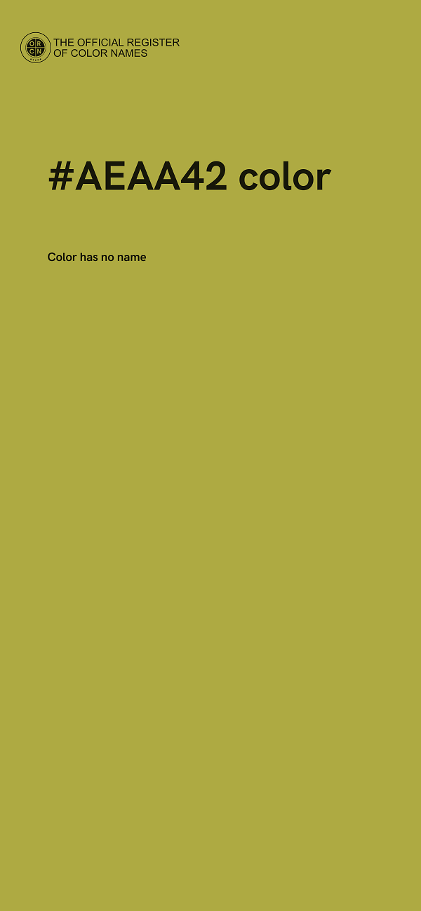 #AEAA42 color image