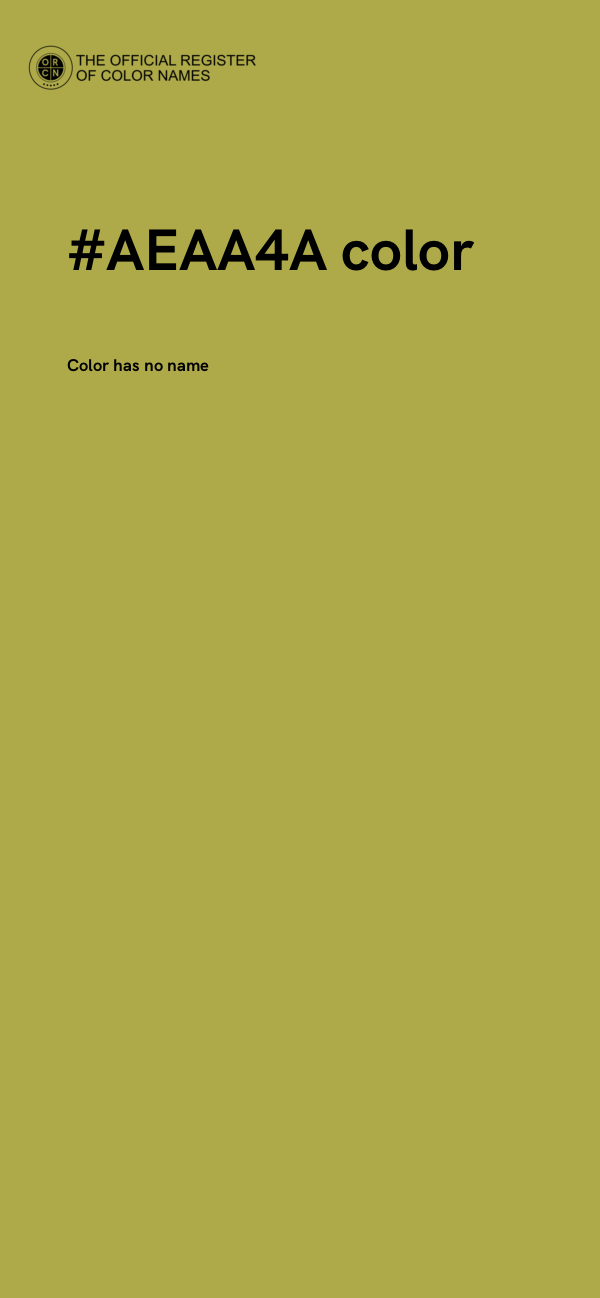 #AEAA4A color image