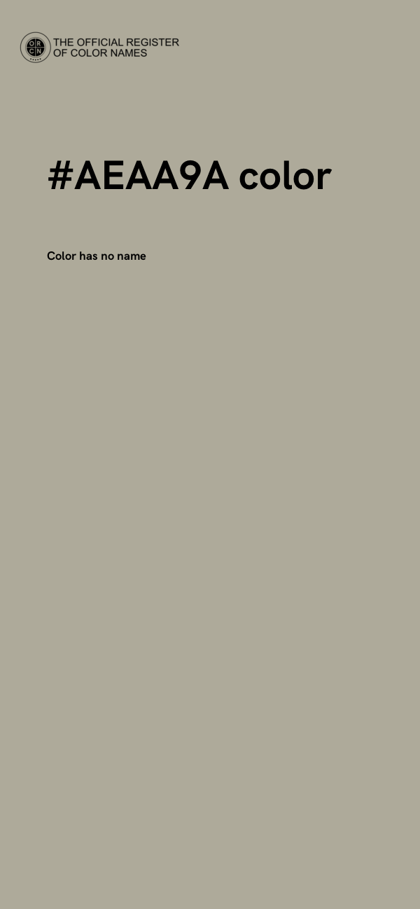 #AEAA9A color image