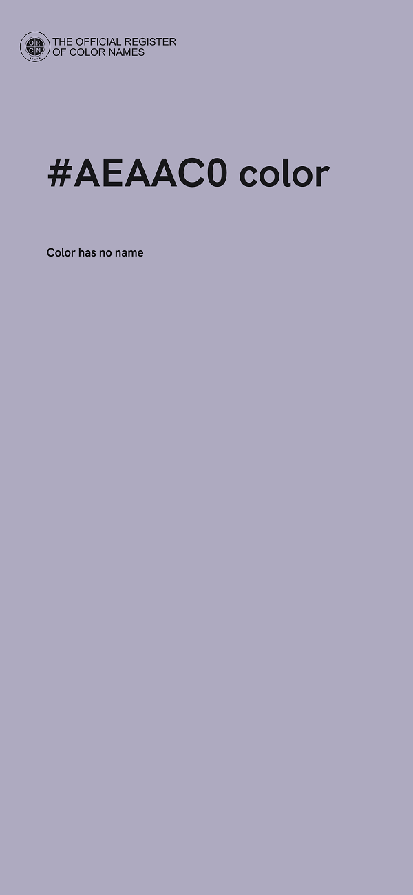 #AEAAC0 color image