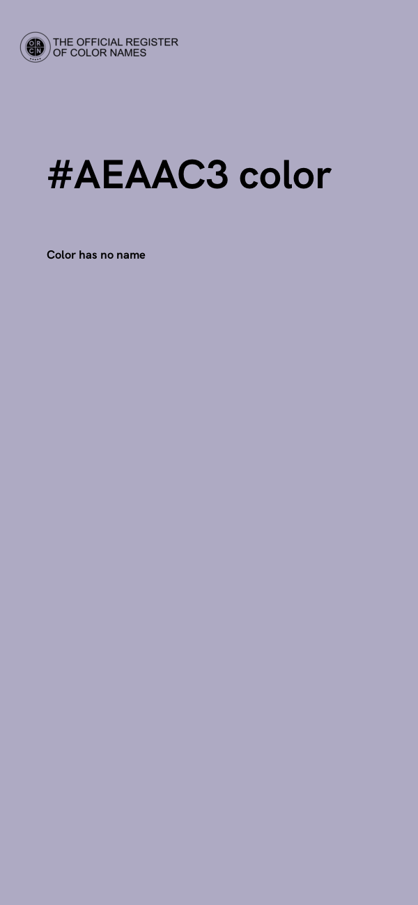 #AEAAC3 color image
