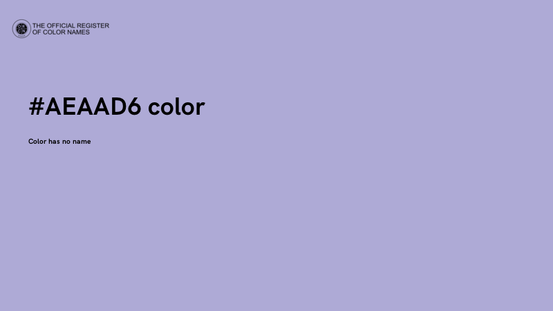 #AEAAD6 color image