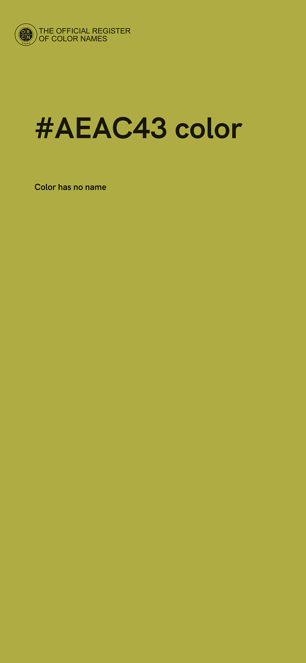 #AEAC43 color image
