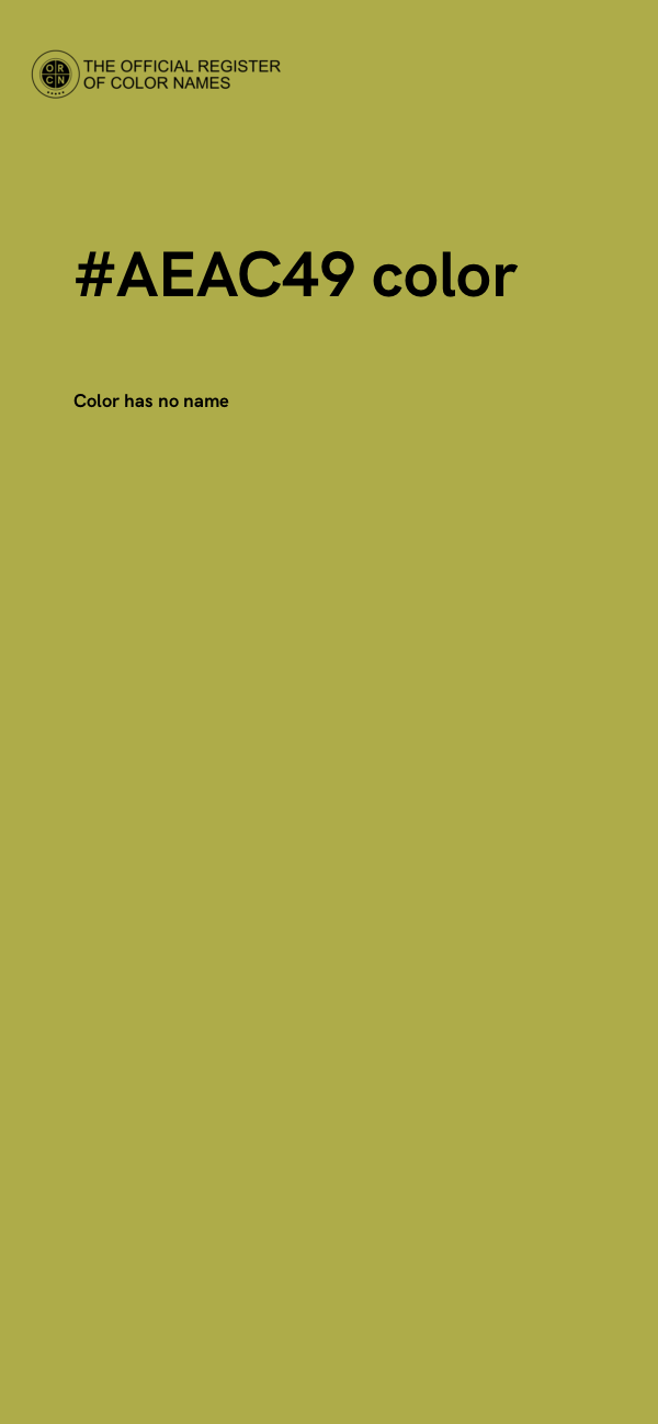 #AEAC49 color image