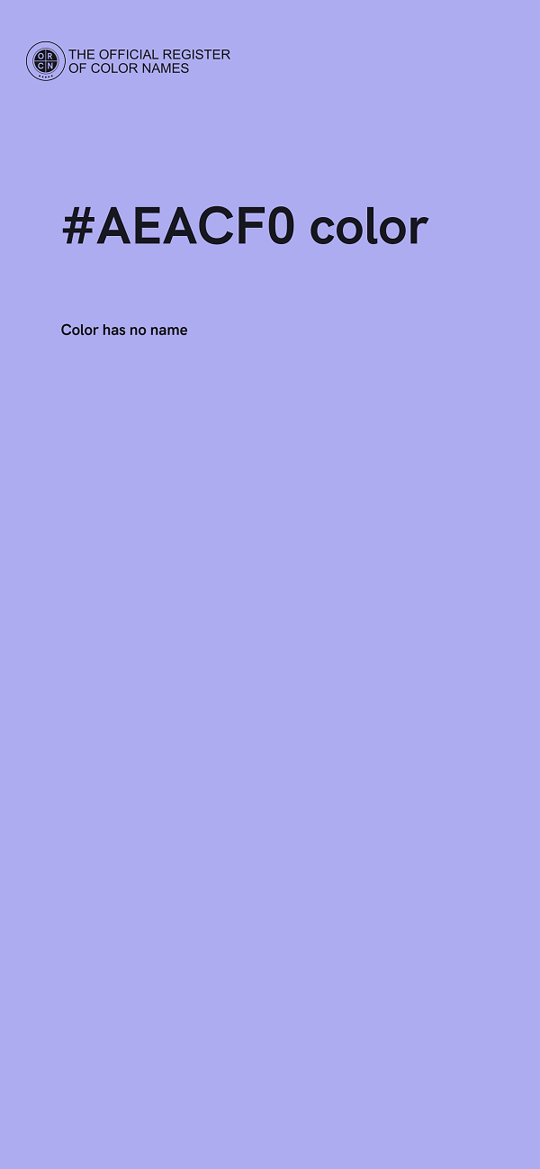 #AEACF0 color image
