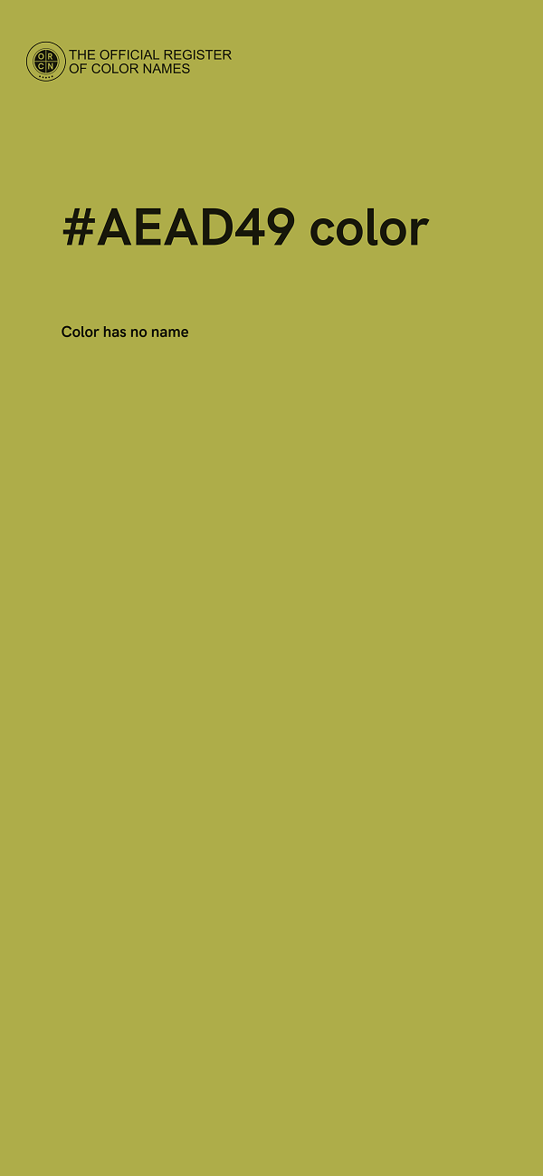 #AEAD49 color image