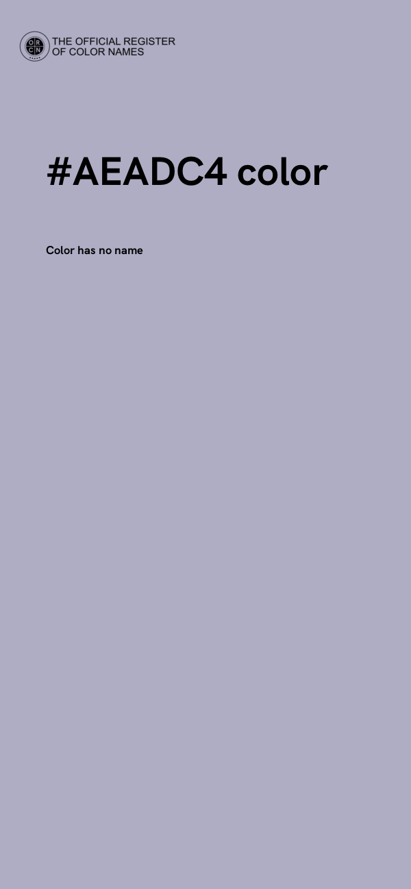 #AEADC4 color image