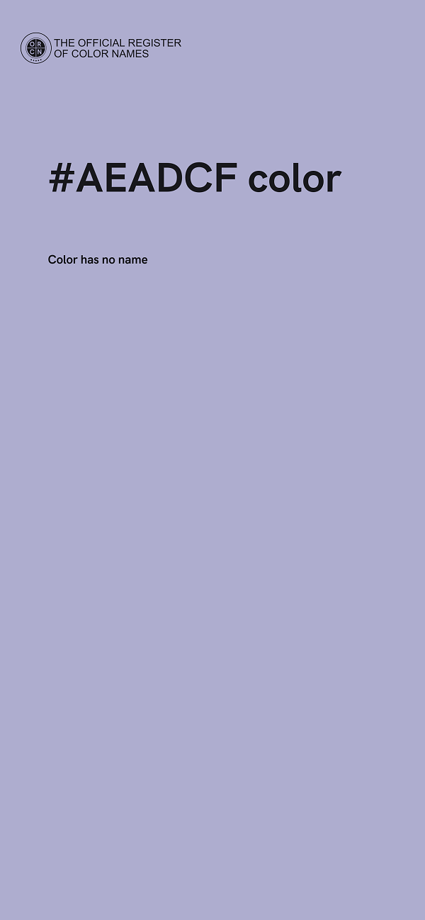 #AEADCF color image