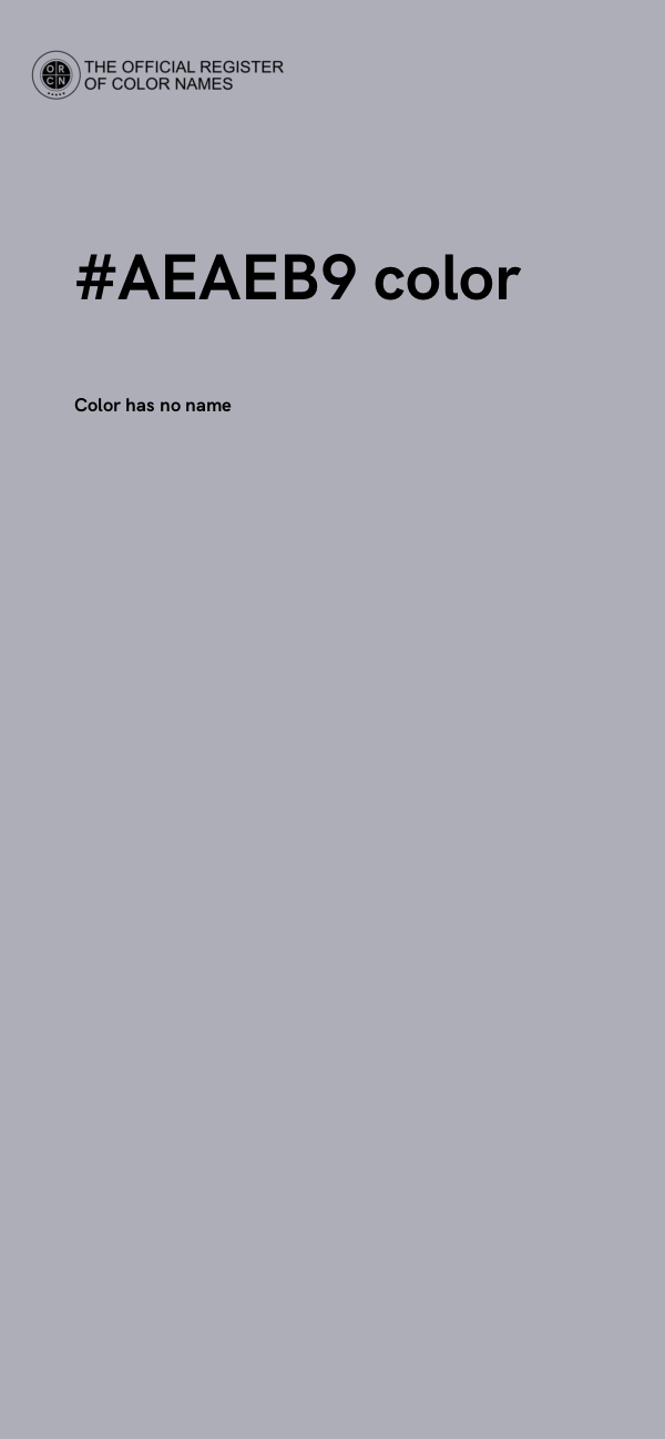 #AEAEB9 color image