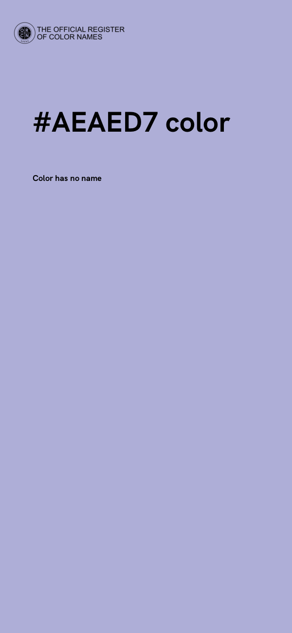 #AEAED7 color image