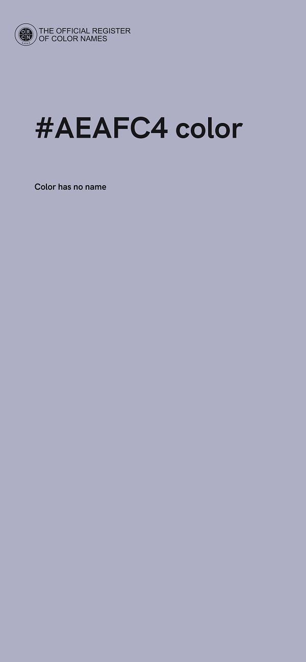 #AEAFC4 color image