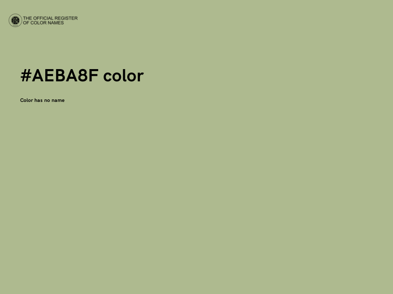 #AEBA8F color image