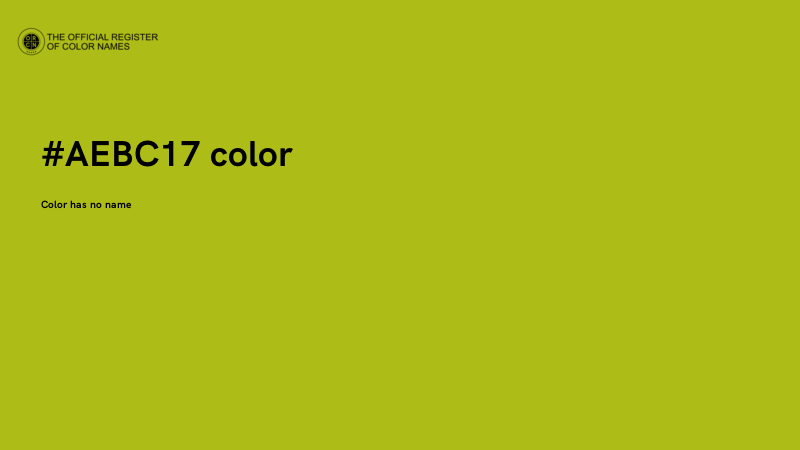 #AEBC17 color image