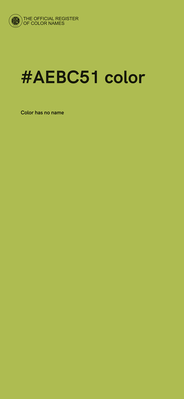 #AEBC51 color image