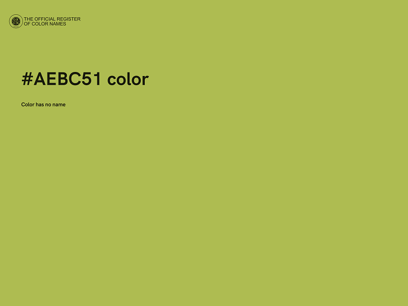 #AEBC51 color image