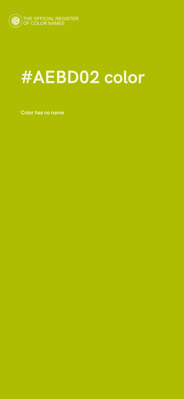 #AEBD02 color image