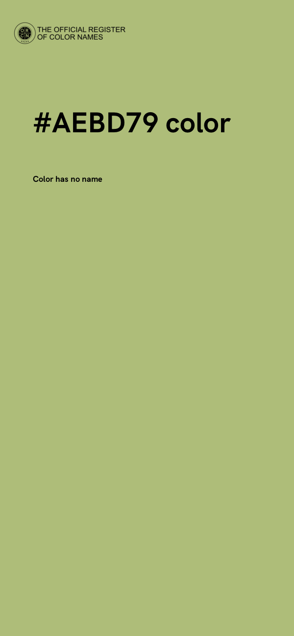 #AEBD79 color image