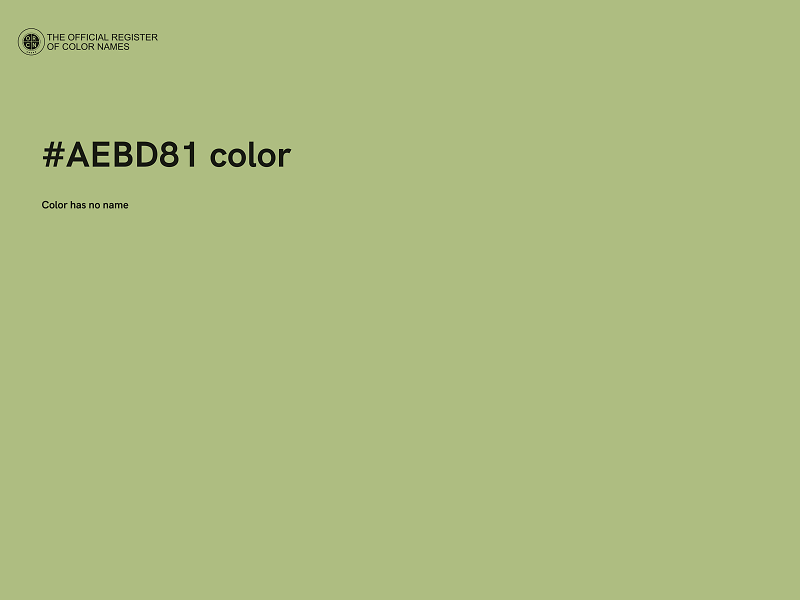 #AEBD81 color image